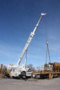 Loading Large Tank on Trailer